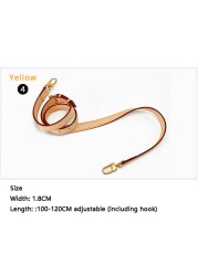 BAMADER Brand High Quality Genuine Leather Bag Strap Length 107cm-119cm Luxury Adjustable Shoulder Strap Women Bag Accessories