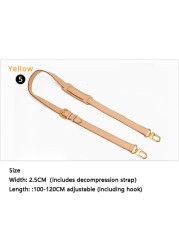 BAMADER Brand High Quality Genuine Leather Bag Strap Length 107cm-119cm Luxury Adjustable Shoulder Strap Women Bag Accessories