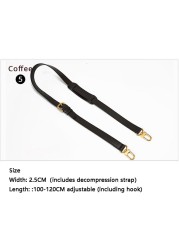 BAMADER Brand High Quality Genuine Leather Bag Strap Length 107cm-119cm Luxury Adjustable Shoulder Strap Women Bag Accessories