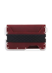 DIENQI RFID Carbon Fiber Card Holder Men Slim Small Size Wallet Leather Tactical Bank Credit Card Holder Male Smart Badge Holder