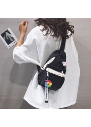 Women INS Fashion Shoulder Bag Messenger Bag Teenager School Crossbody Bags Canvas Canvas Chest Bag for Female Sports Travel Package