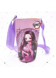 Devil Blade Cartoon Anime Peripheral PU Cup Cover Demon Slayer Kimetsu no Yaiba Kamado Nezuko Student Children Kids Kettle Bag