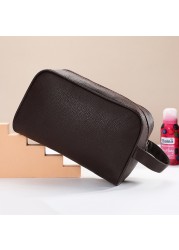 LAYRUSSI Fashion PU Cosmetic Bag Hand Wash Bag Portable Men Women Storage Bag Travel Cosmetic Supplies Lipstick Beauty Makeup Bag