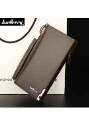 2020 Baellerry Business Men's Wallets Solid PU Leather Long Portable Cash Purses Casual Standard Male Clutch Bag