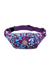 Printed Running Waist Belt Bag Belly Pouch Woman Jogging Fanny Pack Hiking Fanny Pack Morse Code Chest Bag Lady Bombagh Shoulder Bags