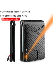 DIENQI Carbon Fiber RFID Men Wallets Money Bag Slim Thin Card Wallet Men Luxury Male Small Short Wallet Bi-fold Vallet Billfold