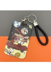 Cartoon Men Cool Boy Girl ID Credit Card Holder Bank Students Bus Card Case Hand Rope Baby Visit Door Card ID Badge Cover