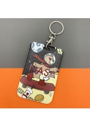 Cartoon Men Cool Boy Girl ID Credit Card Holder Bank Students Bus Card Case Hand Rope Baby Visit Door Card ID Badge Cover