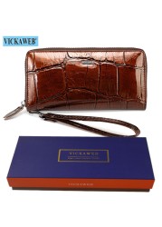 Free gift women leather wallets female wrist purse ladies long zipper clutch fashion patent coin pocket