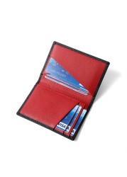 Rfid Genuine Leather Bank Credit Card Holder Protector Macsafe Card Wallet Card Holder Slim Case Wallet For Man Port Cart