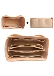 New Popular Women Makeup Organizer Felt Cloth Insert Bag Multifunction Travel Cosmetic Bag Girl Toiletry Storage Liner Bags