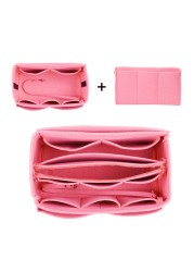 New Popular Women Makeup Organizer Felt Cloth Insert Bag Multifunction Travel Cosmetic Bag Girl Toiletry Storage Liner Bags