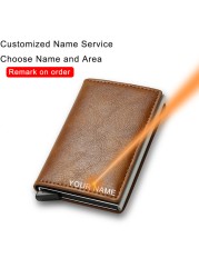 Carbon Fiber Rfid Card Holder Men Wallets Money Bag Male Vintage Black Male Wallet 2021 Leather Small Small Slim Wallets Wallets