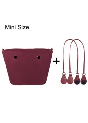 1 Set Lining Fabric Insert Interior Pocket with 85cm Obag Long Handles Microfiber Leather Handles for Classic Small O Bag Accessories