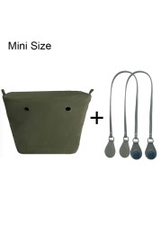 1 Set Lining Fabric Insert Interior Pocket with 85cm Obag Long Handles Microfiber Leather Handles for Classic Small O Bag Accessories