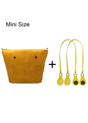 1 Set Lining Fabric Insert Interior Pocket with 85cm Obag Long Handles Microfiber Leather Handles for Classic Small O Bag Accessories