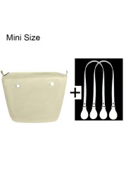 1 Set Lining Fabric Insert Interior Pocket with 85cm Obag Long Handles Microfiber Leather Handles for Classic Small O Bag Accessories