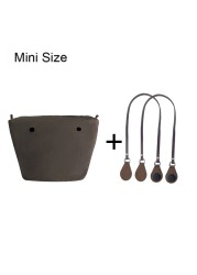 1 Set Lining Fabric Insert Interior Pocket with 85cm Obag Long Handles Microfiber Leather Handles for Classic Small O Bag Accessories