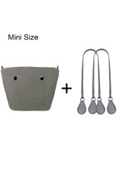 1 Set Lining Fabric Insert Interior Pocket with 85cm Obag Long Handles Microfiber Leather Handles for Classic Small O Bag Accessories