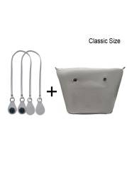 1 Set Lining Fabric Insert Interior Pocket with 85cm Obag Long Handles Microfiber Leather Handles for Classic Small O Bag Accessories