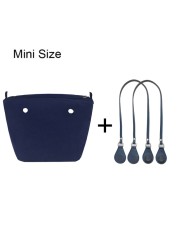 1 Set Lining Fabric Insert Interior Pocket with 85cm Obag Long Handles Microfiber Leather Handles for Classic Small O Bag Accessories