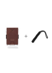 SEMORID Genuine Leather Skin Rfid Credit Card Holder Metal Men Wallets 2021 Badge Pilot Card Holder Small Size Card Wallet