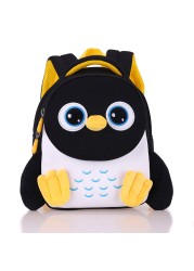 DORIKYDS 3D Penguin Backpack Kids Cute Cartoon Anti-lost School Bags 2 Size Cute Gift for Boys and Girls