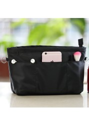 Bag In Bag Organizer BAMADER Handbag Purse Insert Organizer Large Capacity Nylon Cosmetic Bag Portable Finishing Bag Inside Bag