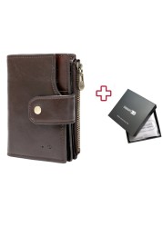 Smart Anti-lost Wallet GPS Log Wallet for Men Genuine Leather Wallets Bluetooth Short Credit Card Holders Coin Purse