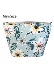 Floral trim waterproof inner insert, classic small inner pocket, handbags accessory