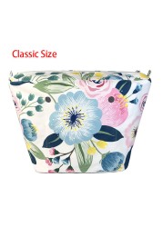 Floral trim waterproof inner insert, classic small inner pocket, handbags accessory