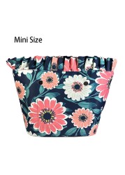 Floral trim waterproof inner insert, classic small inner pocket, handbags accessory