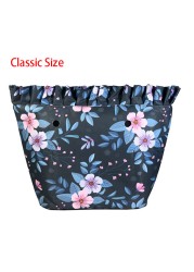 Floral trim waterproof inner insert, classic small inner pocket, handbags accessory