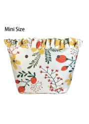 Floral trim waterproof inner insert, classic small inner pocket, handbags accessory