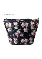 Floral trim waterproof inner insert, classic small inner pocket, handbags accessory