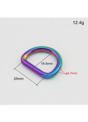 Heavy Duty Metal Sewing Rings, Rainbow Open D-Ring Belt Rings, 10-50 Pieces, Full Size 10-13-15-25-32-38mm, For Sewing Wholesale