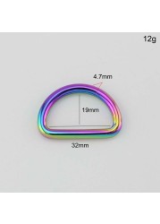 Heavy Duty Metal Sewing Rings, Rainbow Open D-Ring Belt Rings, 10-50 Pieces, Full Size 10-13-15-25-32-38mm, For Sewing Wholesale