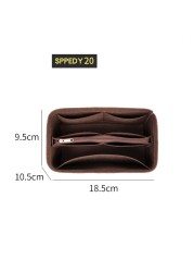 Felt Insert Bag Makeup Bag Handbag Organizer Travel Inner Purse Women Portable Storage Cosmetic Bags Tote Fit For Speedy 25 30 35