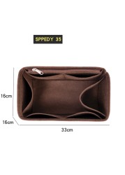 Felt Insert Bag Makeup Bag Handbag Organizer Travel Inner Purse Women Portable Storage Cosmetic Bags Tote Fit For Speedy 25 30 35