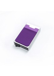 DIENQI Large Capacity RFID Card Holder Aluminum Card Wallet Man Cards Wallet Flexible Coin Cash Pocket Case Double pasjes houder