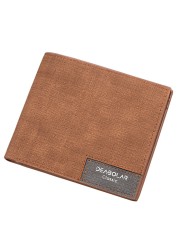 2022 minimalist men's wallet small wallet youth retro ultra-thin men's cross section wallet men's wallet wholesale price