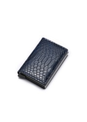 RFID Women Credit Card Holder Aluminum Metal Wallet Ladies Small Slim Business ID Card Holder Card Holder Bag Card Holders Pass Holder