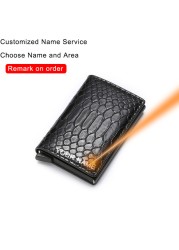 RFID Women Credit Card Holder Aluminum Metal Wallet Ladies Small Slim Business ID Card Holder Card Holder Bag Card Holders Pass Holder