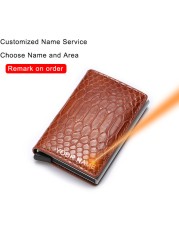 RFID Women Credit Card Holder Aluminum Metal Wallet Ladies Small Slim Business ID Card Holder Card Holder Bag Card Holders Pass Holder