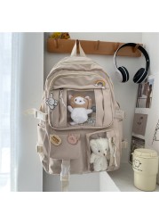 High school student backpack large capacity ins Japanese junior high school student schoolbag female Korean elegant mori girl