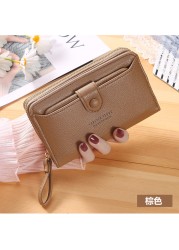 Wallet Women 2022 Lady Short Wallets Clutch Bag Money Small Purses Fold Leather Female Coin Purse Card Holder Carteira Feminina