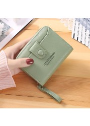 Wallet Women 2022 Lady Short Wallets Clutch Bag Money Small Purses Fold Leather Female Coin Purse Card Holder Carteira Feminina