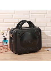 14 Inch Rilakkuma Storage Box Makeup Box Mini Portable Suitcase With Password Lock Small Luggage Make Up Storage Case