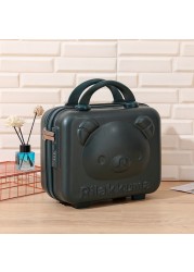 14 Inch Rilakkuma Storage Box Makeup Box Mini Portable Suitcase With Password Lock Small Luggage Make Up Storage Case