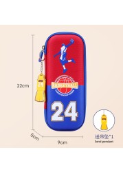 Pen bag boy girl primary school students high school three-storey stationery basketball double-layer waterproof cool pencil case